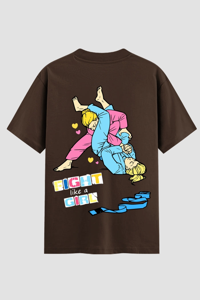 Camiseta Oversized Suedine feminina Fight Girl