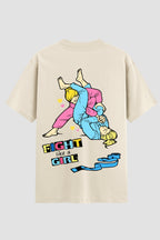 Camiseta Oversized Suedine feminina Fight Girl