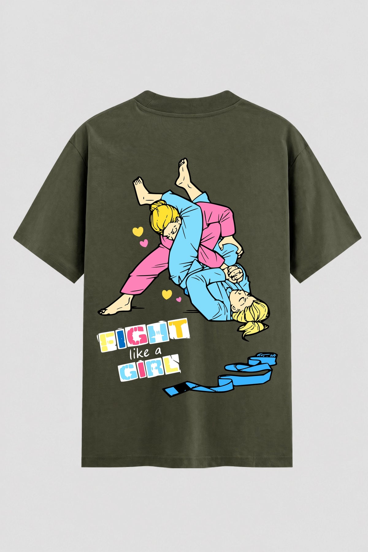 Camiseta Oversized Suedine feminina Fight Girl