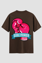 Camiseta Oversized Suedine feminina Girl Power