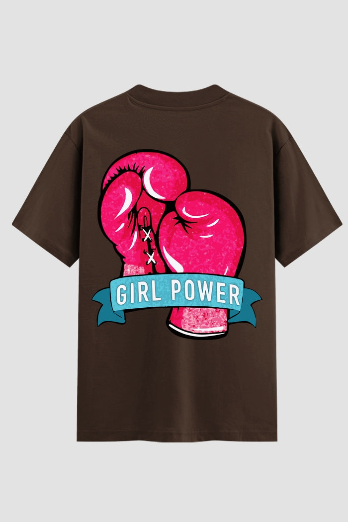 Camiseta Oversized Suedine feminina Girl Power