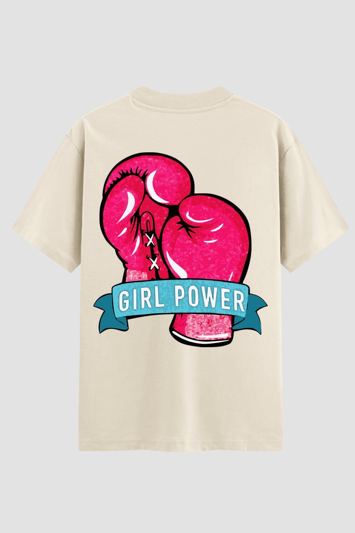Camiseta Oversized Suedine feminina Girl Power