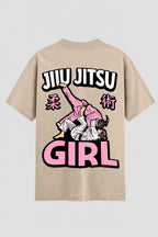 Camiseta Oversized Suedine feminina Jiu-jitsu girl