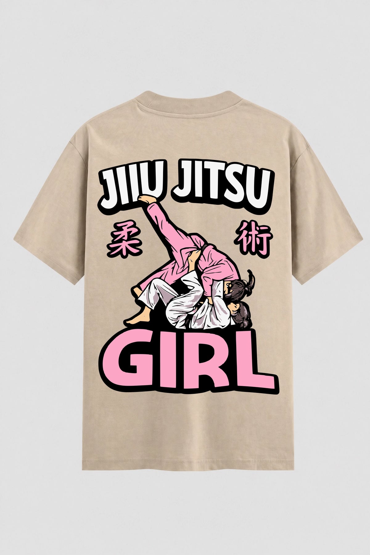 Camiseta Oversized Suedine feminina Jiu-jitsu girl