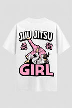 Camiseta Oversized Suedine feminina Jiu-jitsu girl