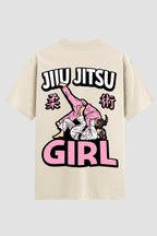 Camiseta Oversized Suedine feminina Jiu-jitsu girl