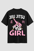 Camiseta Oversized Suedine feminina Jiu-jitsu girl