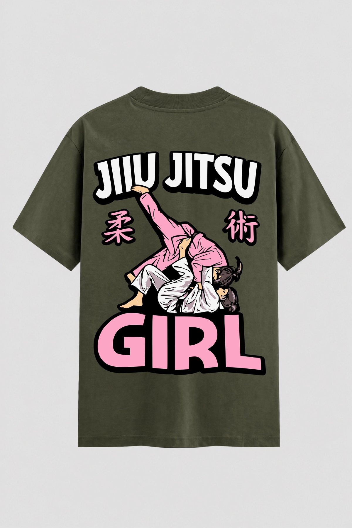 Camiseta Oversized Suedine feminina Jiu-jitsu girl