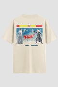 Camiseta Oversized Fight Game Onfight Engraçada OnFight P Off White Masculino