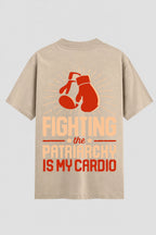 Camiseta Oversized Suedine boxe fighting the patriarchy