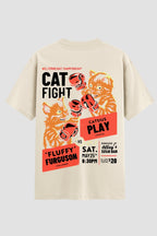 Camiseta Oversized Suedine Cat Fight Onfight