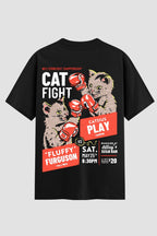 Camiseta Oversized Suedine Cat Fight Onfight