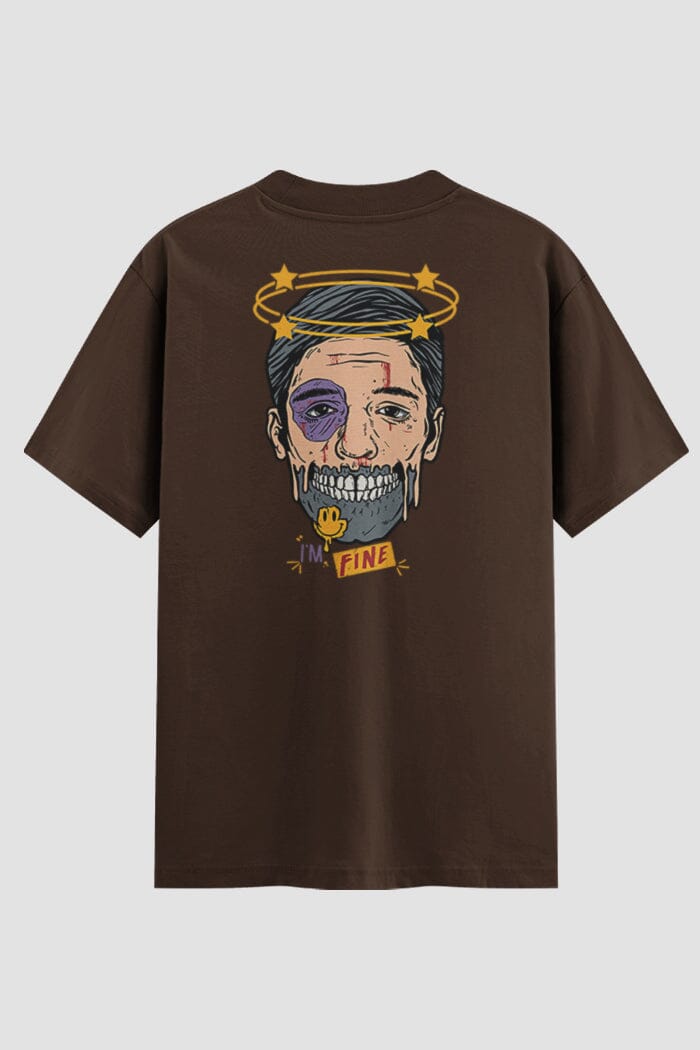 Camiseta Oversized Suedine I’m Fine Onfight
