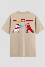 Camiseta Oversized Suedine Jesus vs Santa