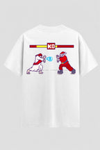 Camiseta Oversized Suedine Jesus vs Santa