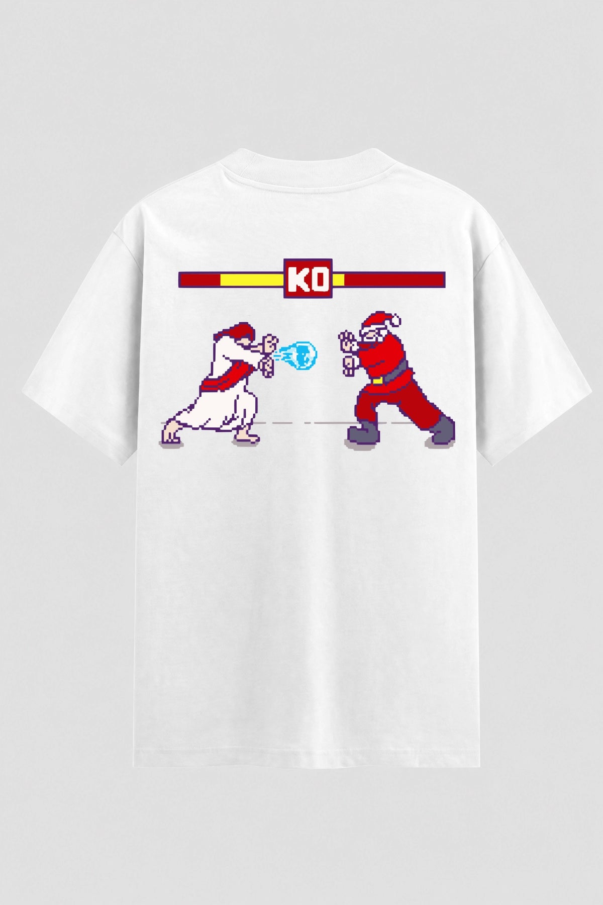 Camiseta Oversized Suedine Jesus vs Santa
