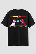 Camiseta Oversized Suedine Jesus vs Santa