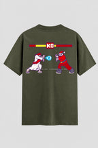 Camiseta Oversized Suedine Jesus vs Santa