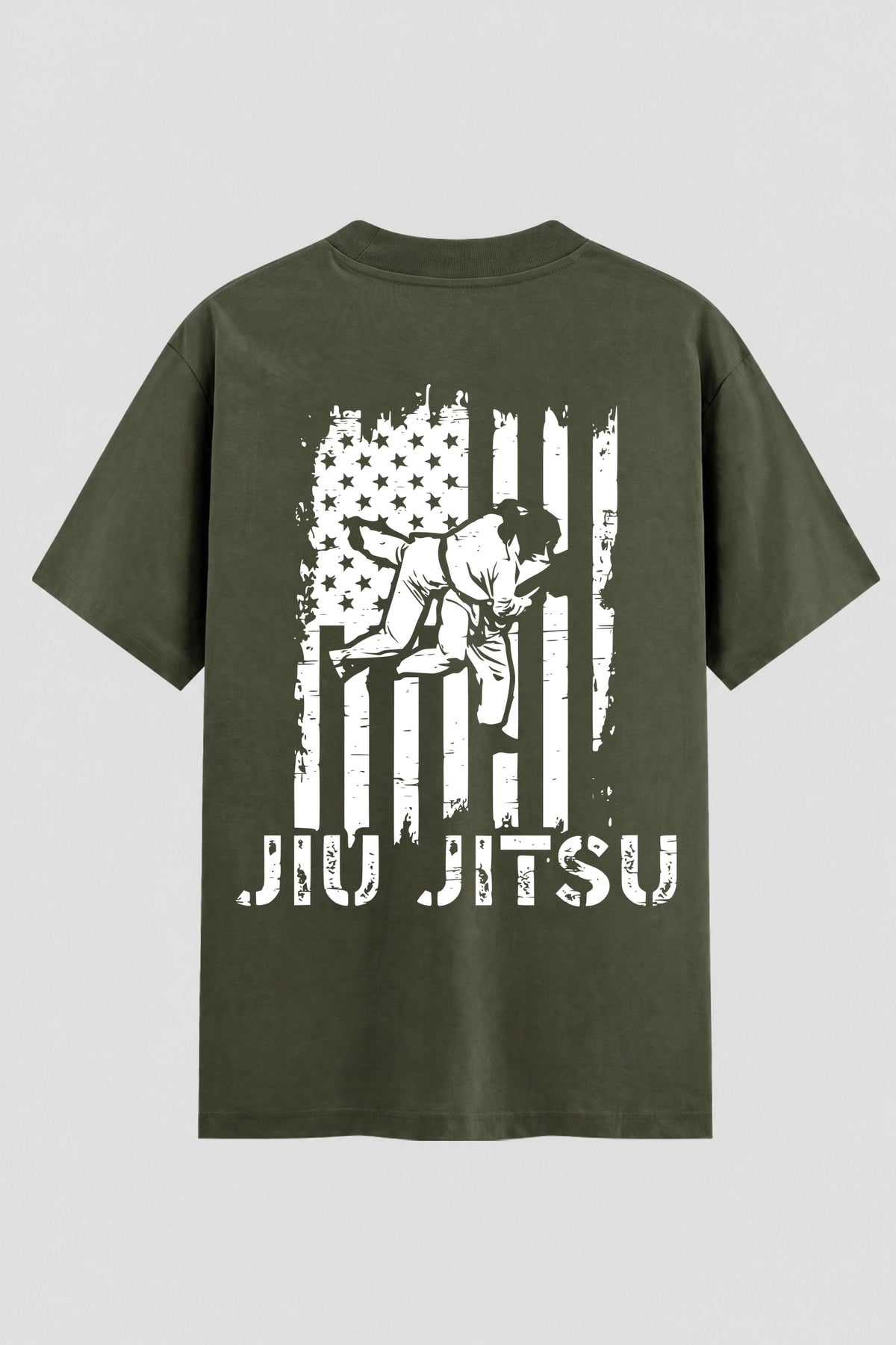 Camiseta Oversized Suedine Jiu-Jitsu American Flag – Onfight