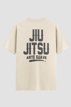 Camiseta Oversized Jiu-Jitsu arte suave Oversized jiu-jitsu OnFight P Off White Masculino
