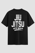 Camiseta Oversized Jiu-Jitsu arte suave Oversized jiu-jitsu OnFight P Preto Masculino