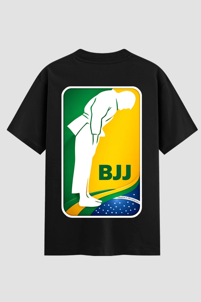 Camiseta Oversized Suedine Jiu-Jitsu BJJ Orgulho Nacional
