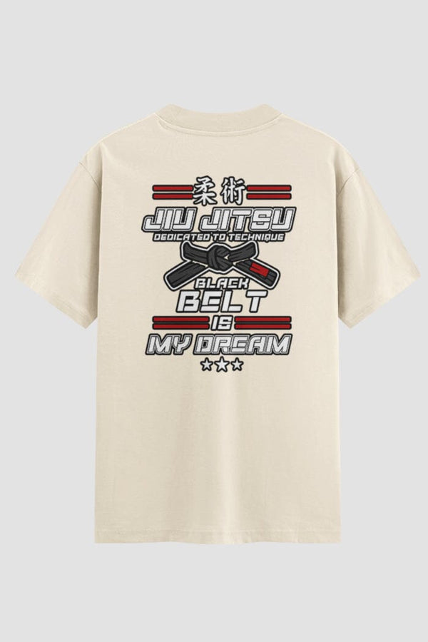 Camiseta Oversized Suedine Jiu-Jitsu Black Belt Goal