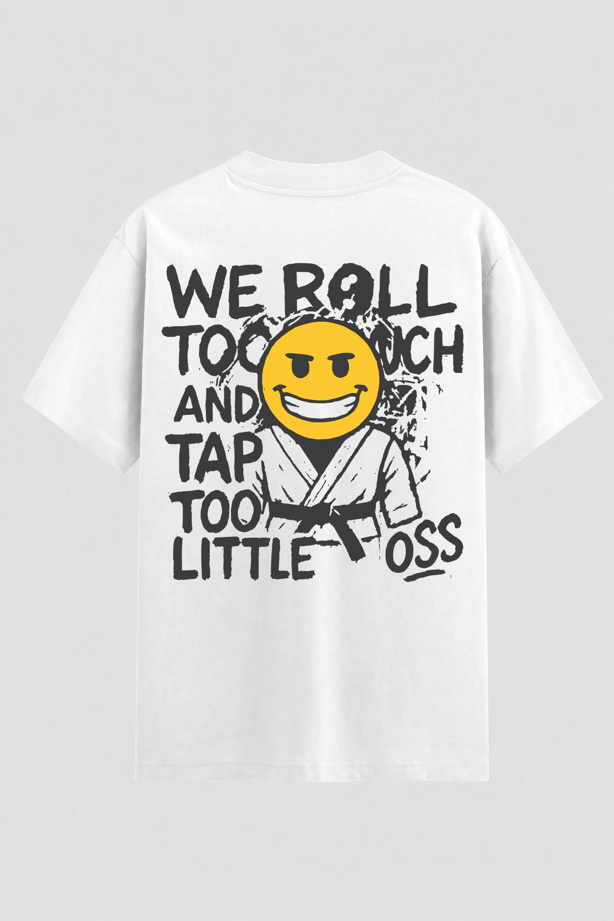 Camiseta Oversized Suedine Jiu-Jitsu We Roll Too Much