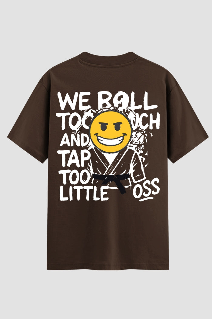 Camiseta Oversized Suedine Jiu-Jitsu We Roll Too Much