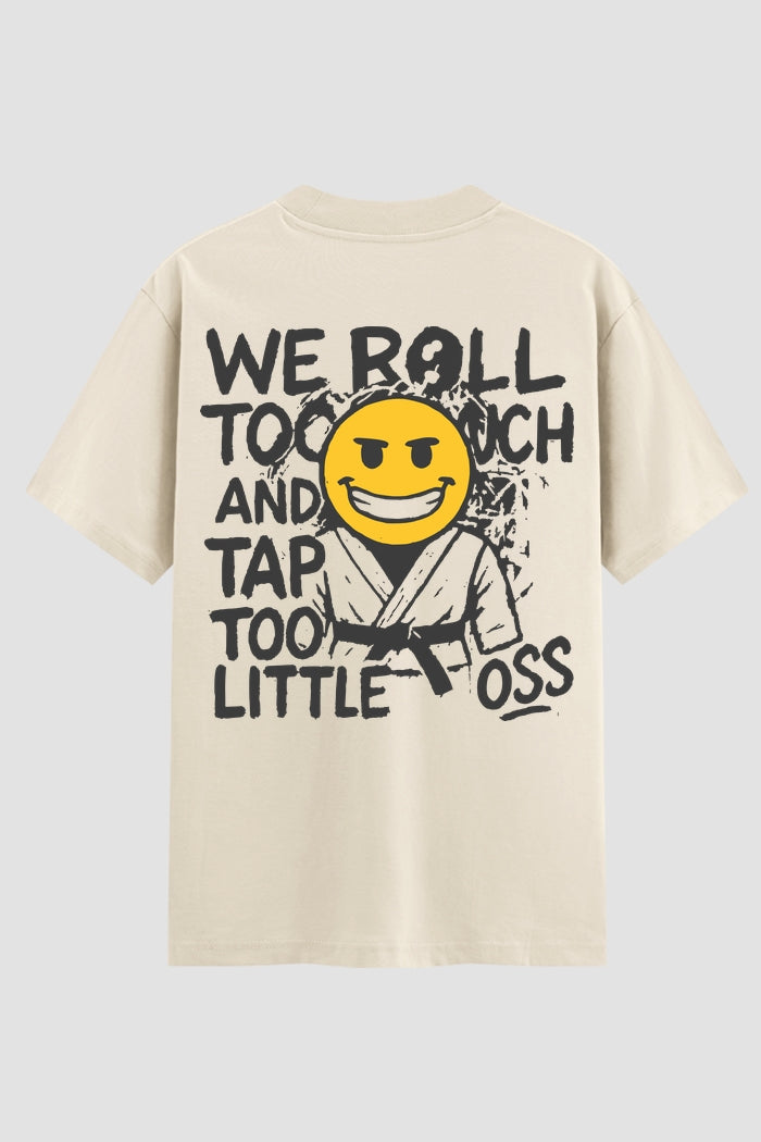 Camiseta Oversized Suedine Jiu-Jitsu We Roll Too Much