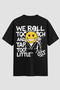 Camiseta Oversized Suedine Jiu-Jitsu We Roll Too Much