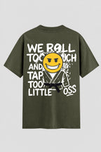 Camiseta Oversized Suedine Jiu-Jitsu We Roll Too Much
