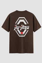 Camiseta Oversized Jiu-Jitsu Emblem Oversized jiu-jitsu OnFight P Chocolate Masculino