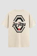 Camiseta Oversized Jiu-Jitsu Emblem Oversized jiu-jitsu OnFight P Off White Masculino