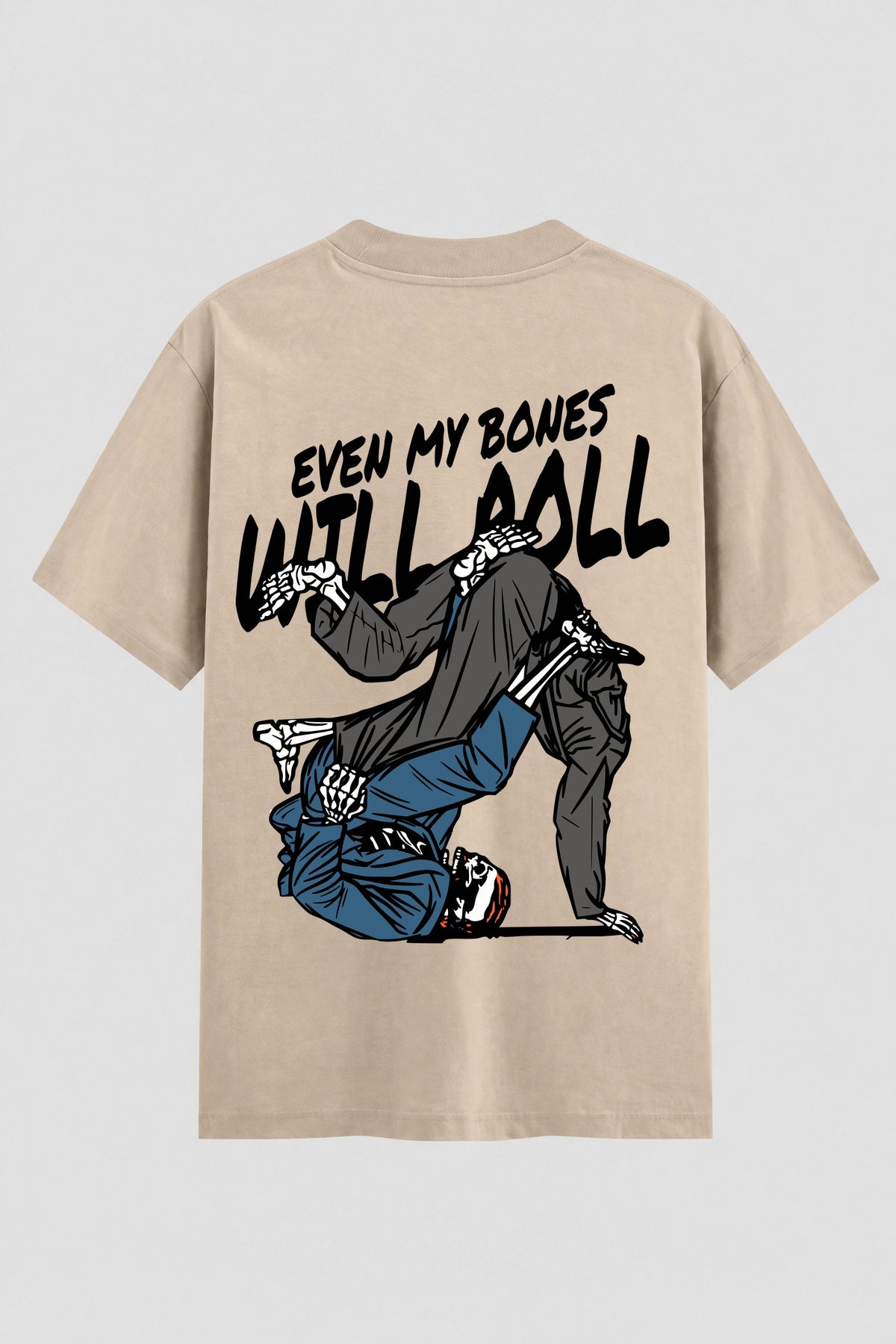 Camiseta Oversized Suedine Jiu-Jitsu  Even My Bones Will Roll