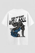 Camiseta Oversized Suedine Jiu-Jitsu  Even My Bones Will Roll