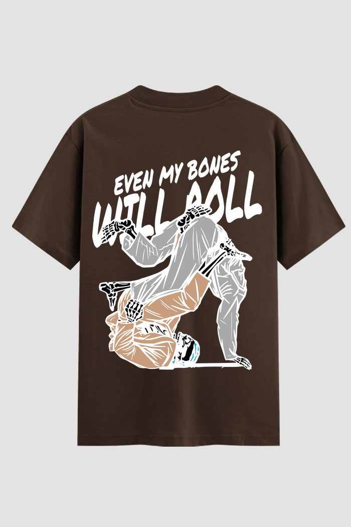 Camiseta Oversized Suedine Jiu-Jitsu  Even My Bones Will Roll
