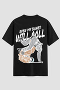 Camiseta Oversized Suedine Jiu-Jitsu  Even My Bones Will Roll