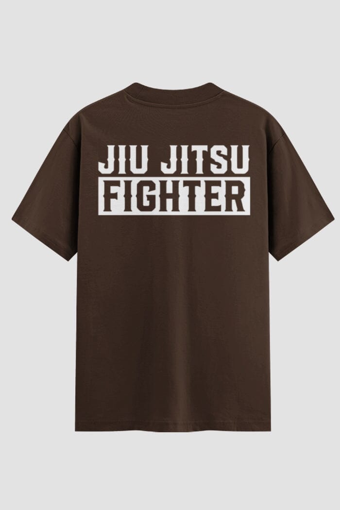 Camiseta Oversized Jiu-Jitsu Fighter Oversized jiu-jitsu OnFight P Chocolate Masculino