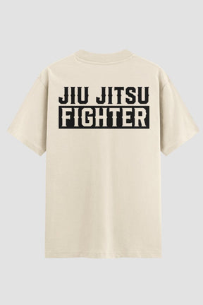 Camiseta Oversized Jiu-Jitsu Fighter Oversized jiu-jitsu OnFight P Off White Masculino