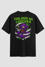 Camiseta Oversized Suedine Jiu-Jitsu Forjado na Loucura onfight