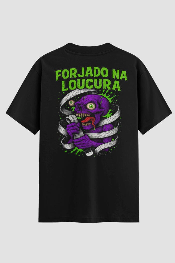 Camiseta Oversized Suedine Jiu-Jitsu Forjado na Loucura onfight