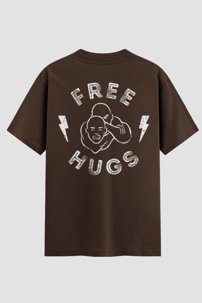 Camiseta Oversized Jiu-Jitsu Free Hugs – Onfight Oversized jiu-jitsu OnFight P Chocolate Masculino