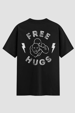 Camiseta Oversized Jiu-Jitsu Free Hugs – Onfight Oversized jiu-jitsu OnFight P Preto Masculino