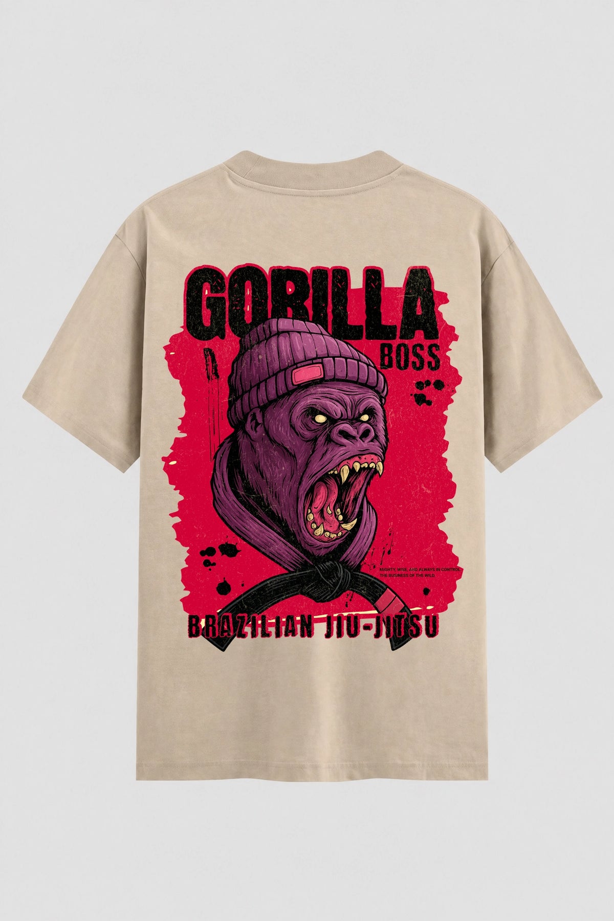 Camiseta Oversized Suedine Jiu-Jitsu Gorilla Boss BJJ