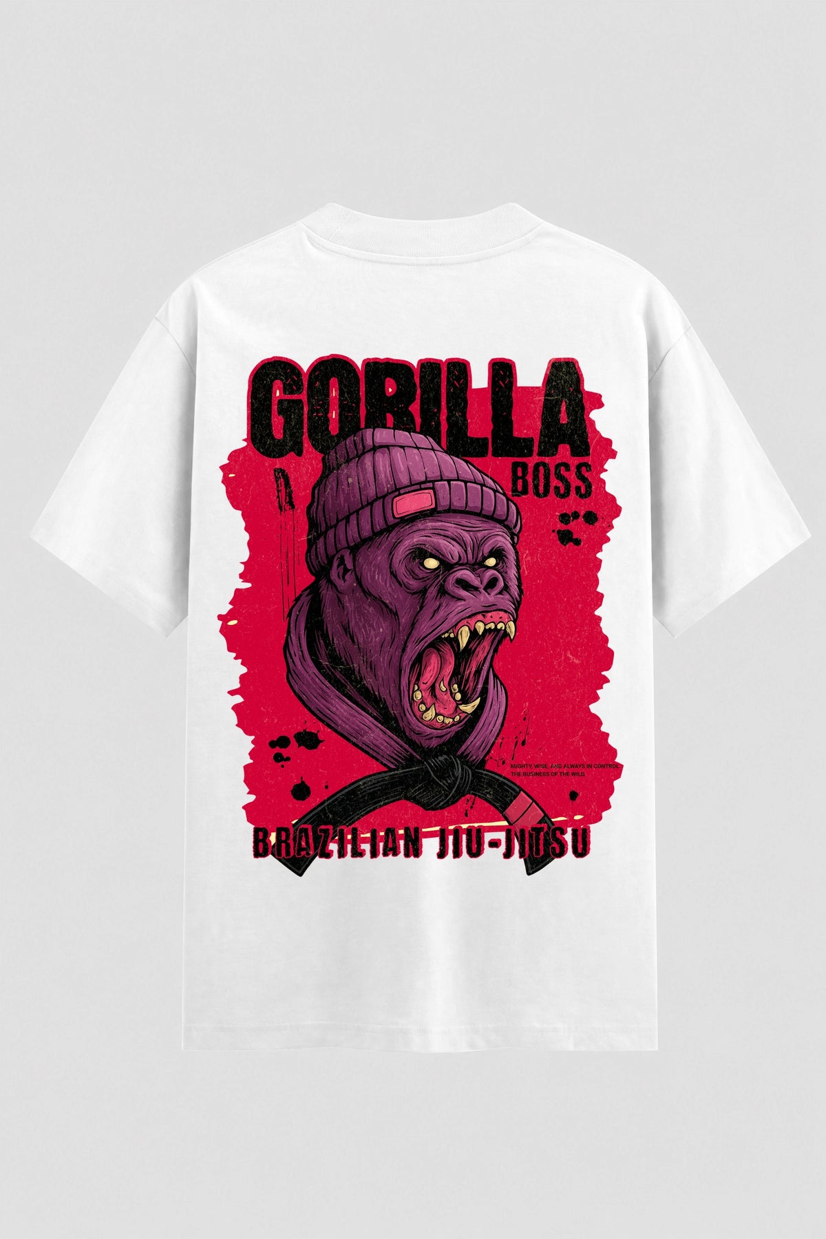 Camiseta Oversized Suedine Jiu-Jitsu Gorilla Boss BJJ