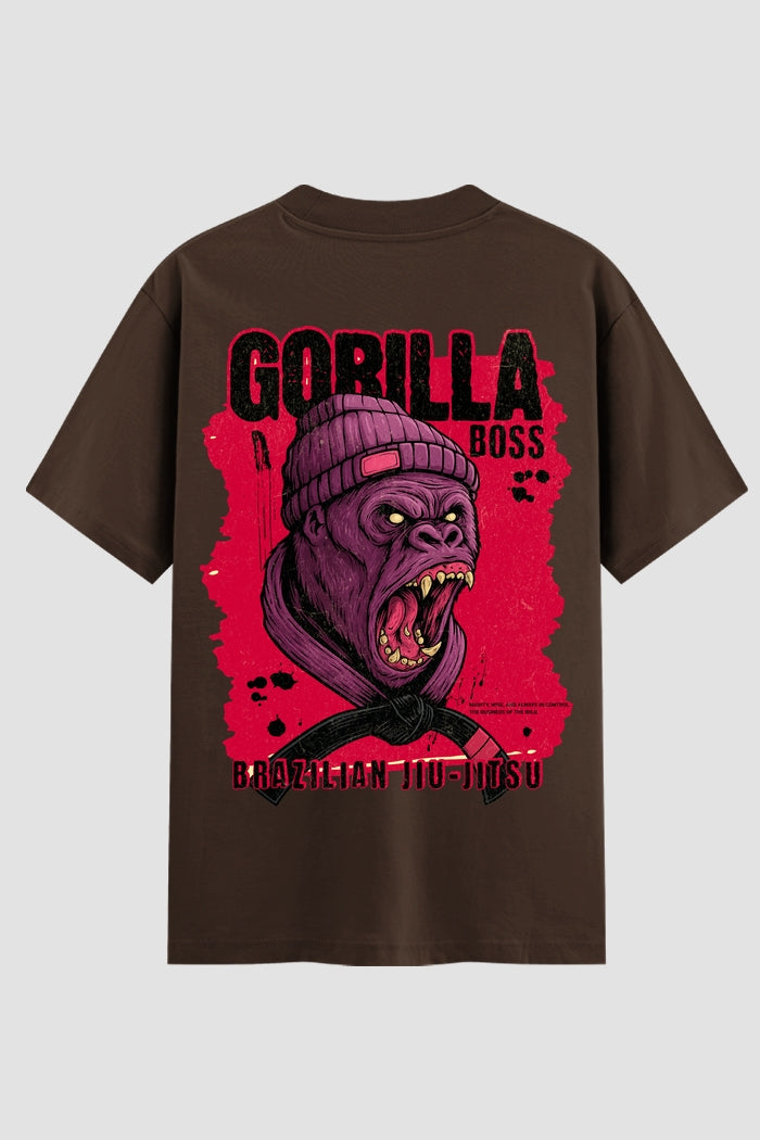 Camiseta Oversized Suedine Jiu-Jitsu Gorilla Boss BJJ