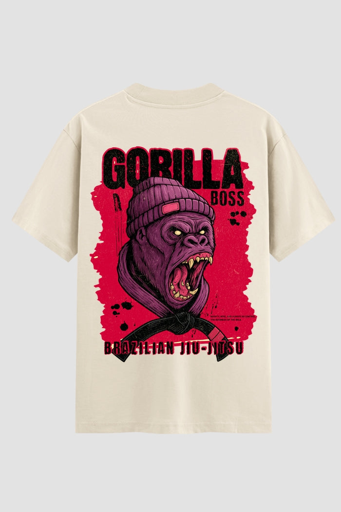 Camiseta Oversized Suedine Jiu-Jitsu Gorilla Boss BJJ