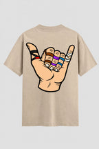 Camiseta Oversized Suedine Jiu-Jitsu  Hang Loose faixas