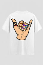 Camiseta Oversized Suedine Jiu-Jitsu  Hang Loose faixas
